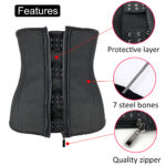 High Compression Latex Waist trainer 9 Steel Bones - Image 3