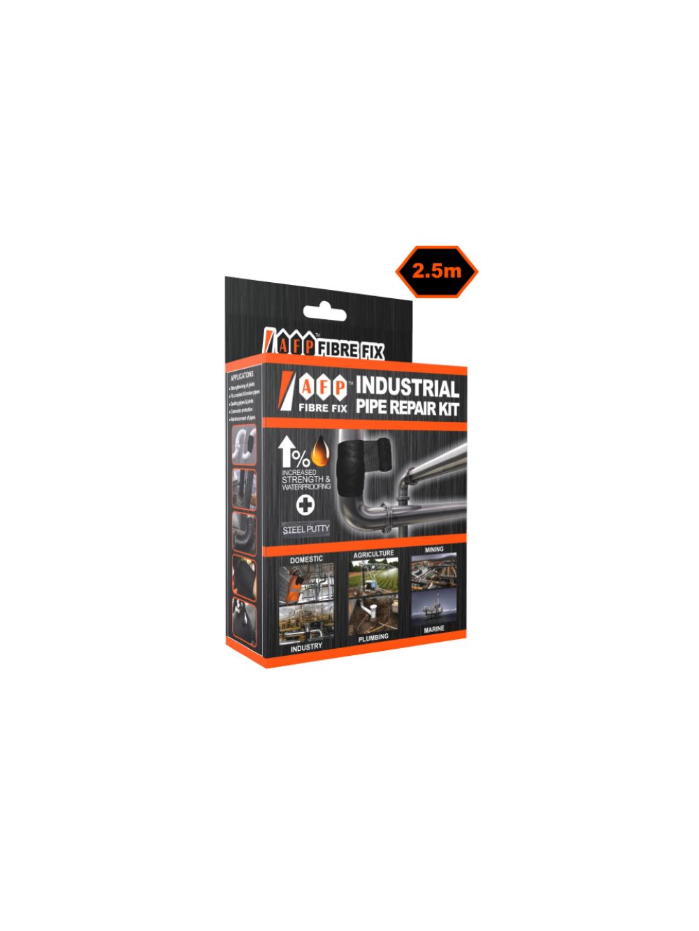 AFP-Fibre-Fix-100mmx2.5m AFP Industrial Pipe Repair Kit - Image 1