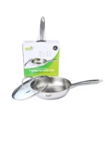 24cm Stainless Steel Frying Pan with Lid