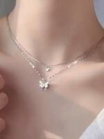 Double Layer Butterfly Necklace - Image 2