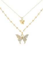 Double Layer Butterfly Necklace