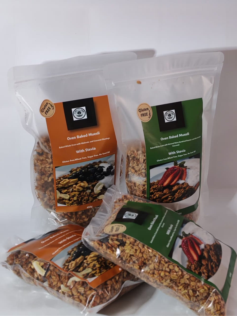 Combo - Gluten Free Oven Baked Muesli 450g - Mixed flavors Combo : Gluten Free Oven Baked Muesli 450g (Mixed flavors) - Image 1