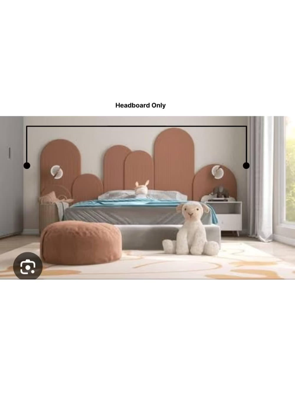 Corduroy Panel Headboard Double Corduroy Panel Headboard Double