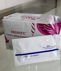 DIGNITY Organic Biodegradable Sanitary Pads including self test paper 