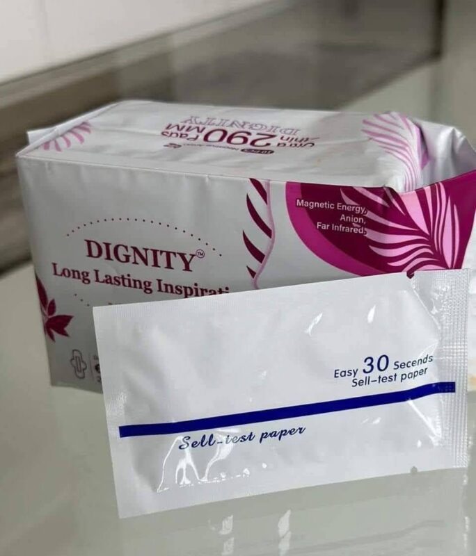 DIGNITY Organic Biodegradable Sanitary Pads including self test paper